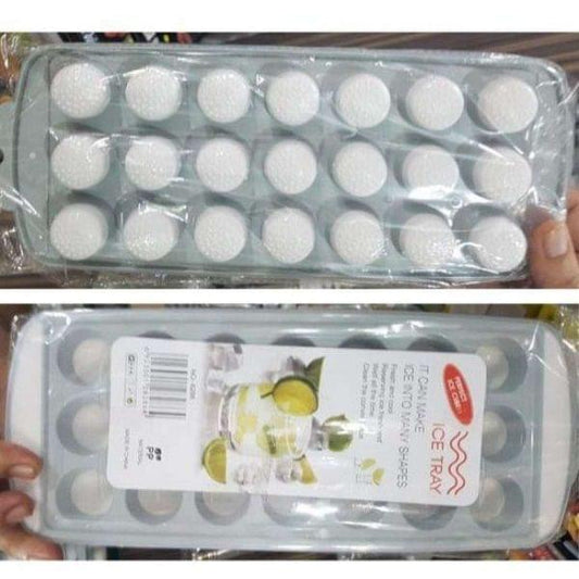 (Pack of 2) 21 Round Slots Diy Ice Cube Tray Summer Ice Mold Soft Silicone Ice Cream Tools