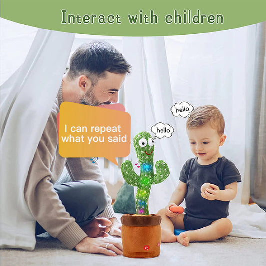 Dancing Cactus Toy with Recording – Rechargeable Talking Singing Cactus