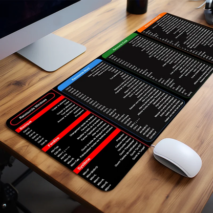 Anti-slip Keyboard Mouse Pad with Shortcut Key Patterns