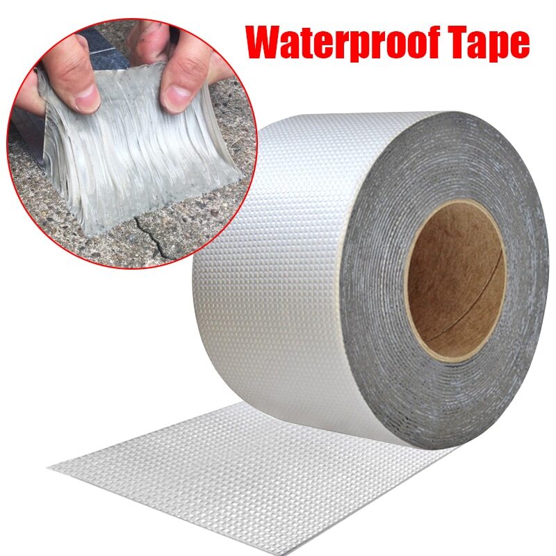 Aluminum Foil Thickened Butyl Waterproof Tape Roof Duct Repair Adhesive Tape 1.5M