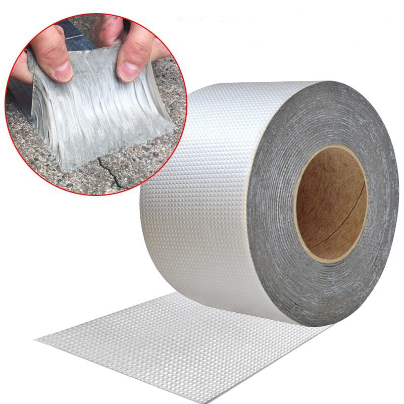 Aluminum Foil Thickened Butyl Waterproof Tape Roof Duct Repair Adhesive Tape 1.5M