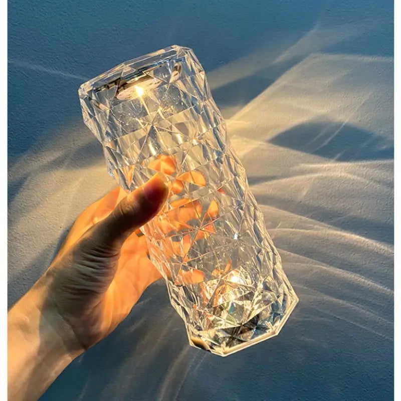 [Free Home Delivery] Rose Crystal Diamond Touch Lamp – 16 Colors Swap With Remote Control
