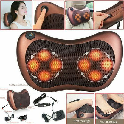 Multifunctional Body Pillow Massager With Heat, Deep Tissue Kneading, Electric Back Massager