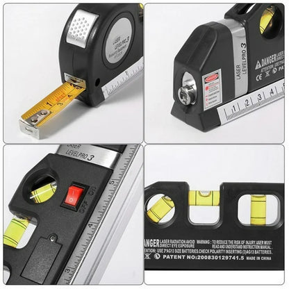 (Free Home Delivery) Professional 5-in-1 Laser Level with Ruler, Scale & Triple Spirit Level👌