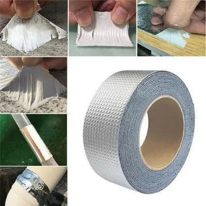 Aluminum Foil Thickened Butyl Waterproof Tape Roof Duct Repair Adhesive Tape 1.5M