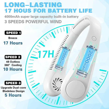 Rechargeable Portable Hanging Neck Fan
