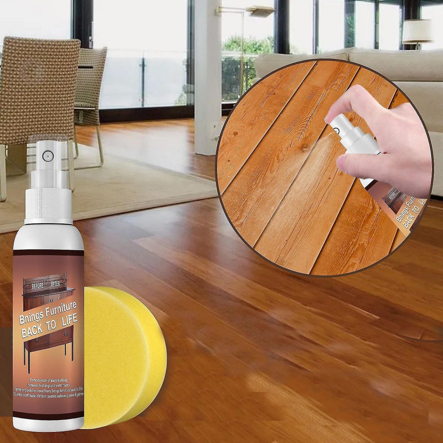 250ML New Scratch Repair Polish, Natural Shine Furniture Repair Tool, Wood Cleaner