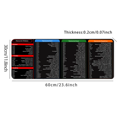 Anti-slip Keyboard Mouse Pad with Shortcut Key Patterns