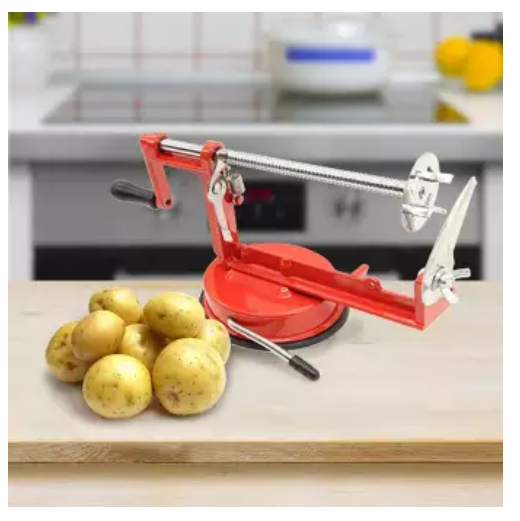 Twisted Potato Apple Slicer Spiral French Fry Cutter - Manual Vegetable Spiralis Machine Stainless Steel