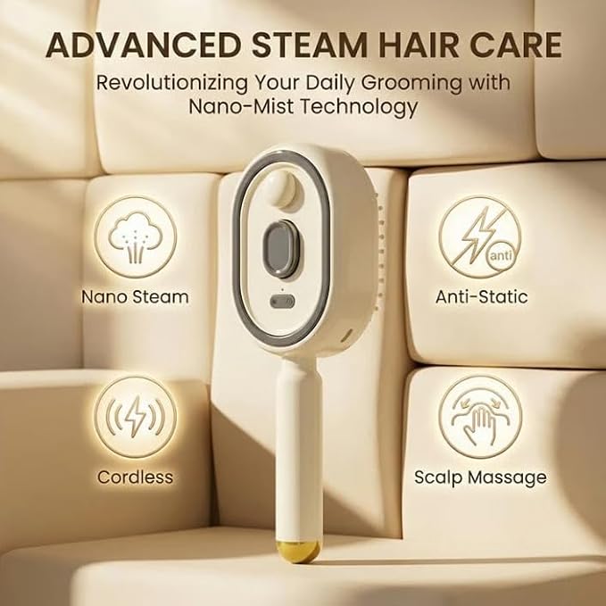 |Free Home Delivery| 5-in-1 Electric Mist Hair Brush