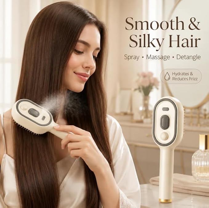 |Free Home Delivery| 5-in-1 Electric Mist Hair Brush