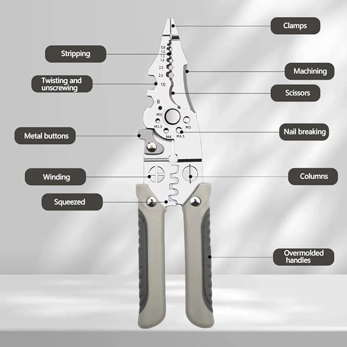 Multifunctional Wire Stripper Crimper Cable Cutter 🧰