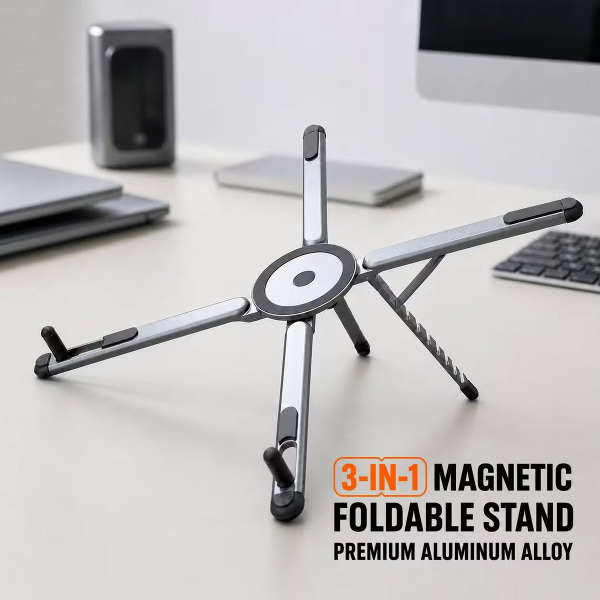 |FREE DELIVERY| 3 in 1 Magnetic Folding Stand for Laptops, Tablets, and Phones Tablet stand