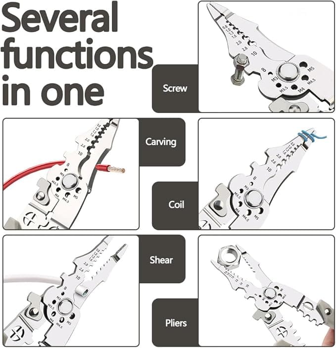 Multifunctional Wire Stripper Crimper Cable Cutter 🧰