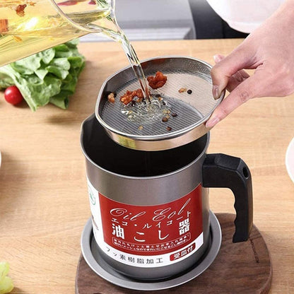Stainless-Steel Oil Filter Storage Pot (Free Home Delivery )