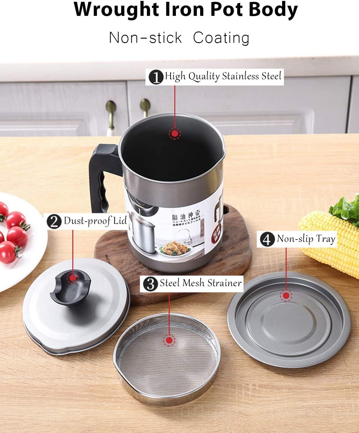 Stainless-Steel Oil Filter Storage Pot (Free Home Delivery )