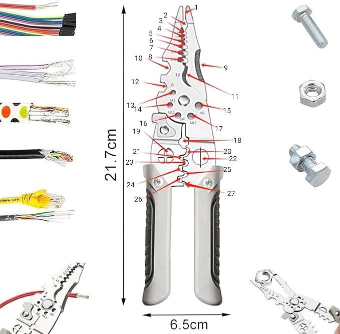 Multifunctional Wire Stripper Crimper Cable Cutter 🧰