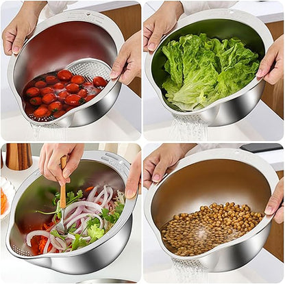 |FREE DELIVERY| Stainless Steel Rice Strainer Bowl