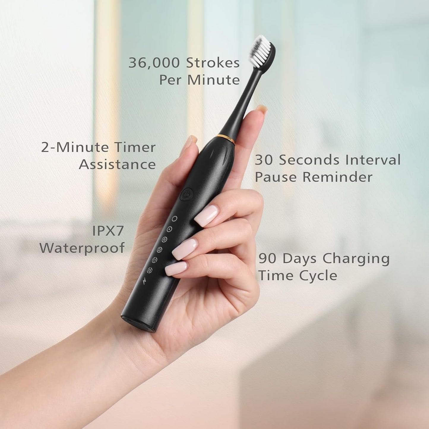 |FREE HOME DELIVERY| X3 Sonic Electric Toothbrush with 6 Modes Deep Cleaning Whitening