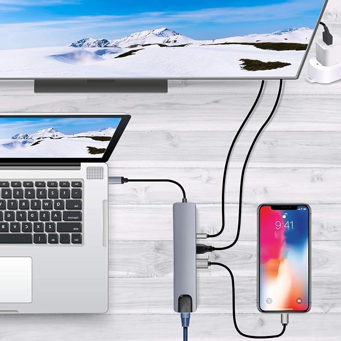 |FREE DELIVERY| 8-in-1 USB-C Multiport Hub Adapter 🔌