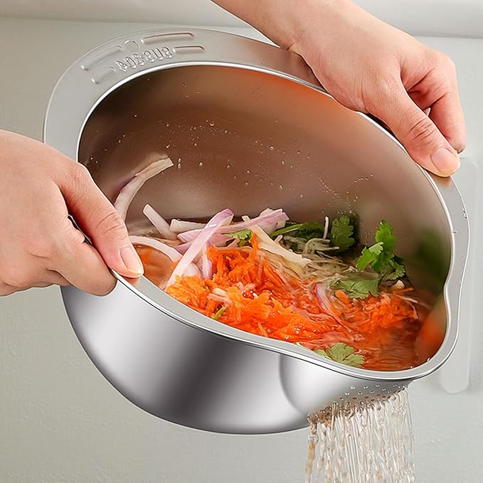 |FREE DELIVERY| Stainless Steel Rice Strainer Bowl