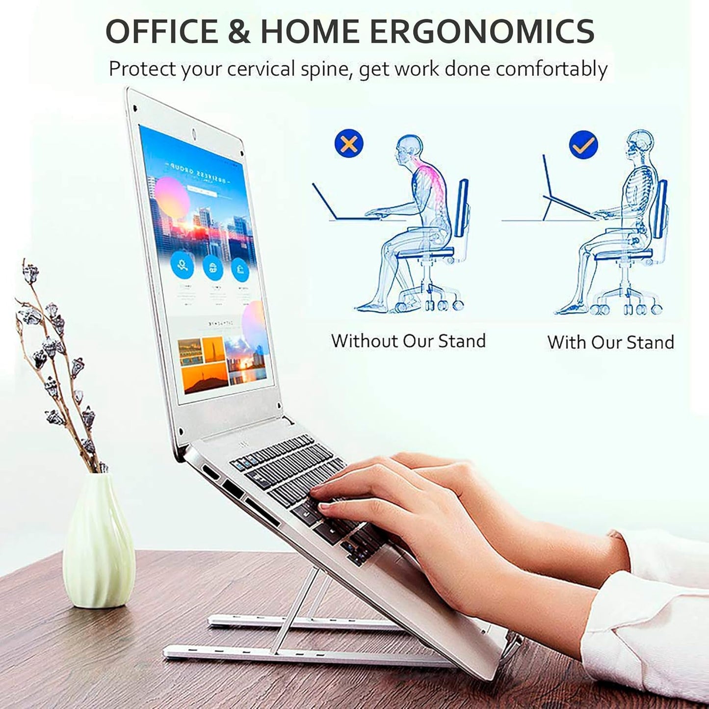 (Free Home Delivery) Aluminium Foldable Laptop Stand
