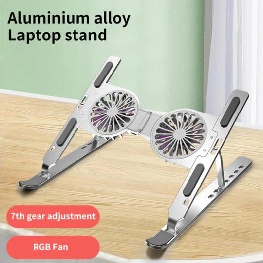 |FREE DELIVERY| Aluminum Alloy Laptop Stand with Dual Cooling Fans
