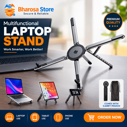|FREE DELIVERY| 3 in 1 Magnetic Folding Stand for Laptops, Tablets, and Phones Tablet stand