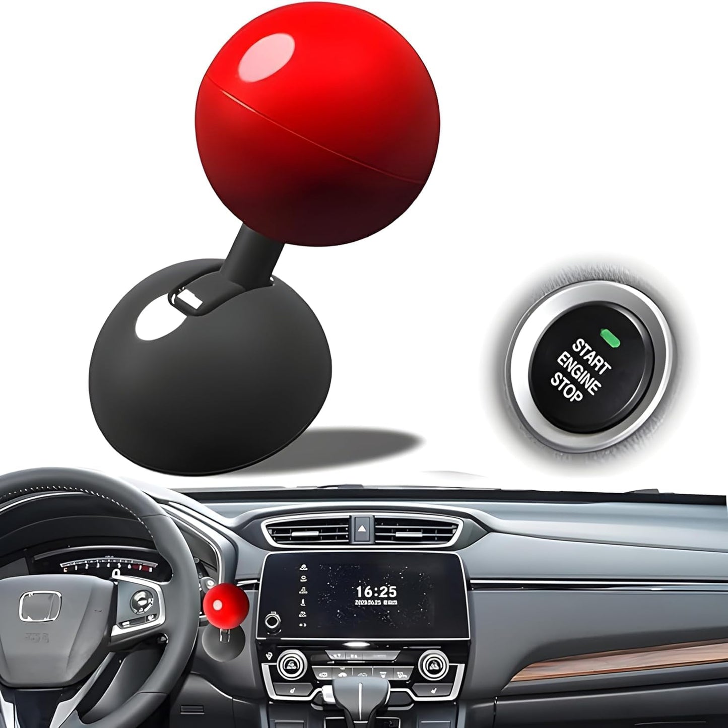 Car Push To Start Button Locker, Ball Shape Car Engine Start Stop Button Joystick (FREE HOME DELIVERY)
