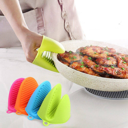 2 Pair(4PCS)  Silicone Heat Resistant Pot Holder Gloves hot pot holders Non Stick Anti-slip Pot Bowel Holder
