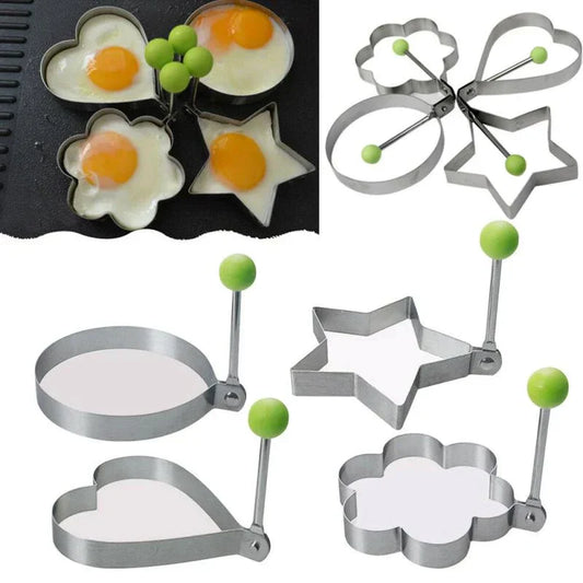 (Pack of 4) Egg Molds Stainless Steel Set for Kitchen