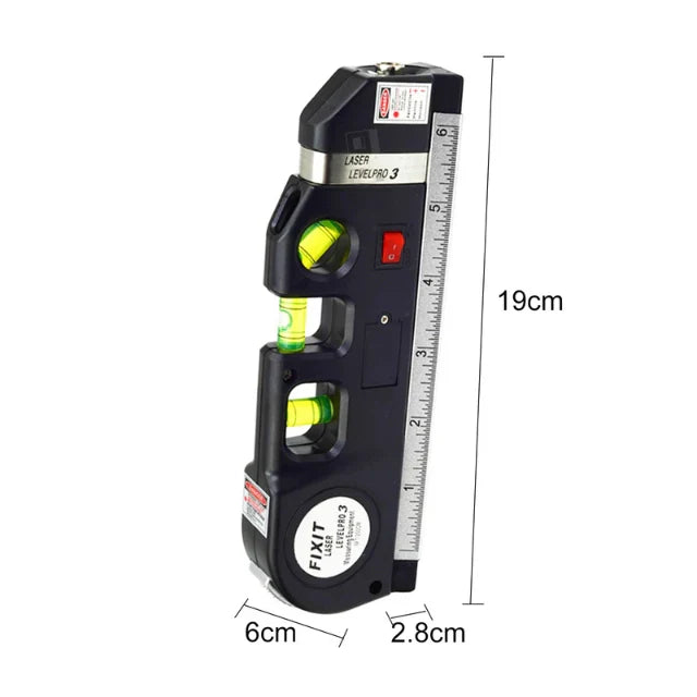 (Free Home Delivery) Professional 5-in-1 Laser Level with Ruler, Scale & Triple Spirit Level👌