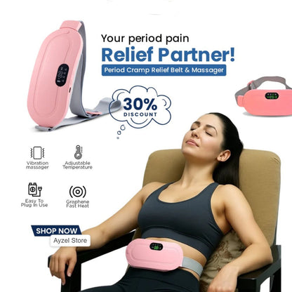 (FREE HOME DELIVERY) Period Pain Cramp Relief Belt & Massager