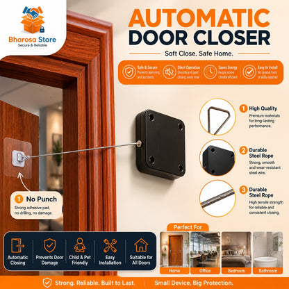 (FREE HOME DELIVERY) Multifunctional Automatic Door Closer