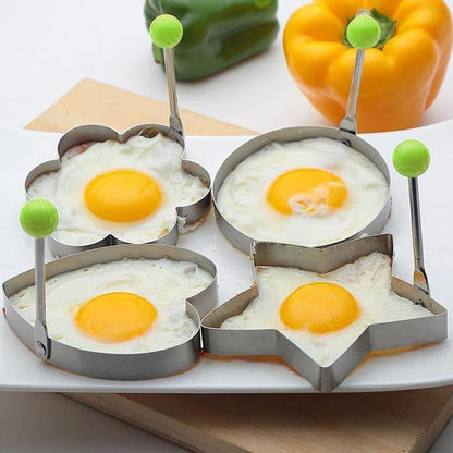 (Pack of 4) Egg Molds Stainless Steel Set for Kitchen