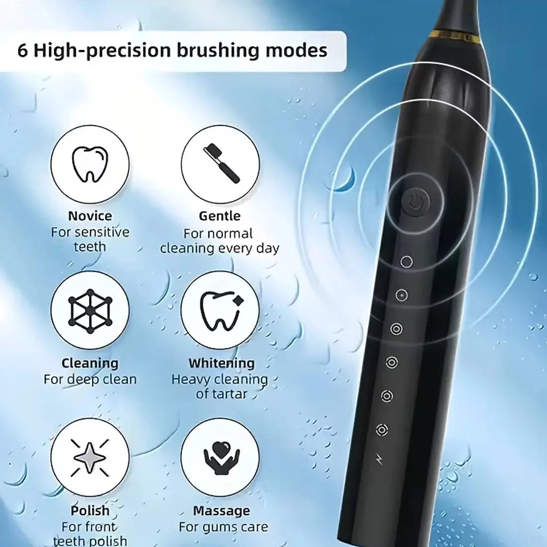 |FREE HOME DELIVERY| X3 Sonic Electric Toothbrush with 6 Modes Deep Cleaning Whitening