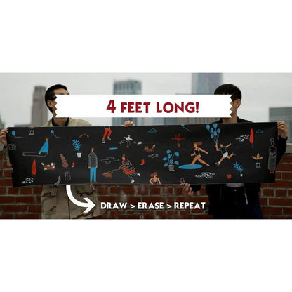 DIY Large Chalkboard Sticker Paper - Black Board Wall Adhesive Contact Paper Roll - 1.5x4Feet - Black( Free home delivery)