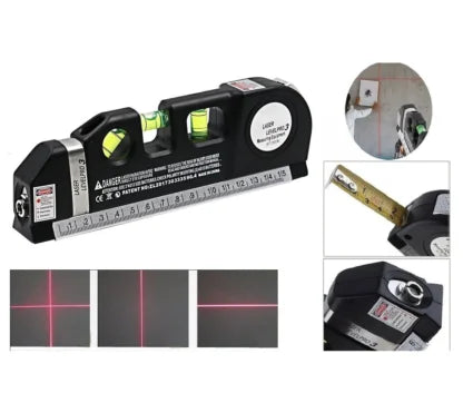 (Free Home Delivery) Professional 5-in-1 Laser Level with Ruler, Scale & Triple Spirit Level👌