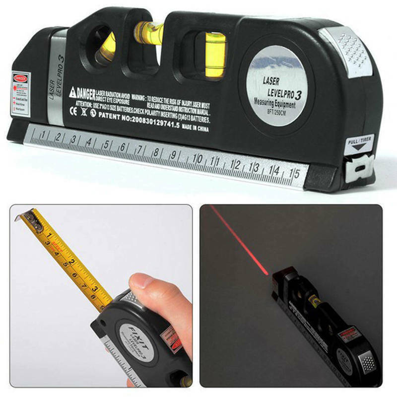 (Free Home Delivery) Professional 5-in-1 Laser Level with Ruler, Scale & Triple Spirit Level👌