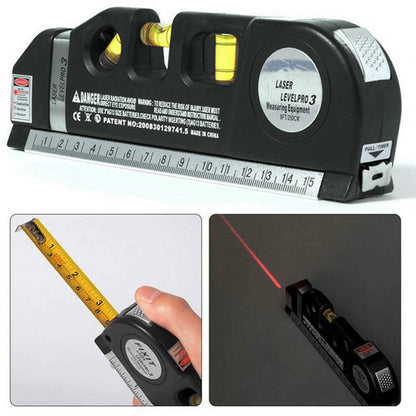 (Free Home Delivery) Professional 5-in-1 Laser Level with Ruler, Scale & Triple Spirit Level👌