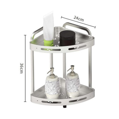 (Free Home Delivery) 2-Tier Aluminum Corner Shower Shelf
